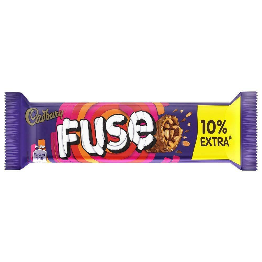 Cadbury Fuse milk chocolate bars with peanut caramel centre