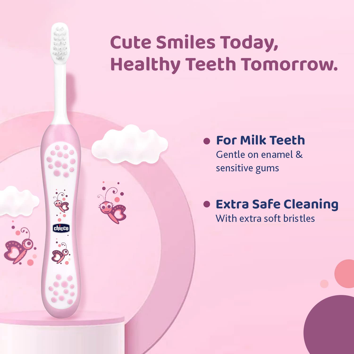 Chicco Toothbrush Pink 6M-36M – view 2