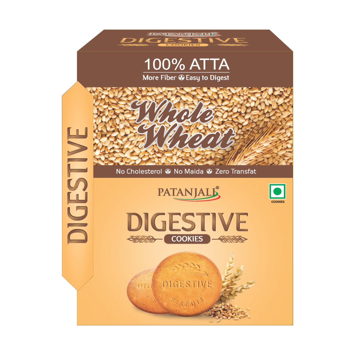 Pack of Patanjali whole wheat digestive biscuits 250g