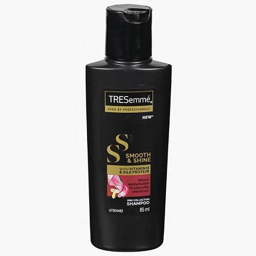 TRESemmé Smooth and Shine Shampoo 85 ml bottle pack shot