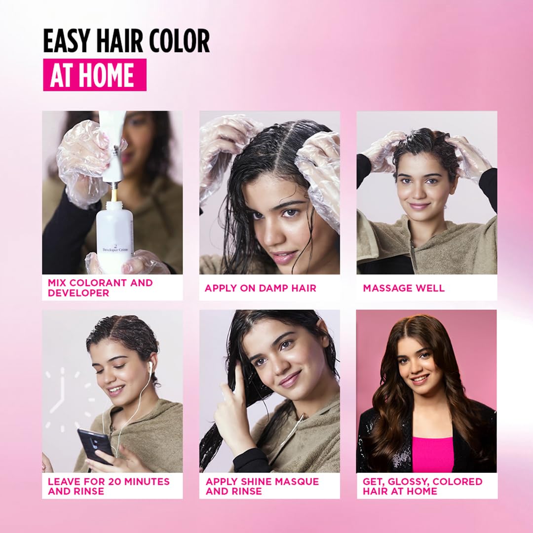 L'Oréal Paris Semi-Permanent Hair Colour, Ammonia-Free Formula & Honey-Infused Conditioner, Glossy Finish, Casting Crème Gloss, Darkest Brown 300, 87.5g+72ml – view 6