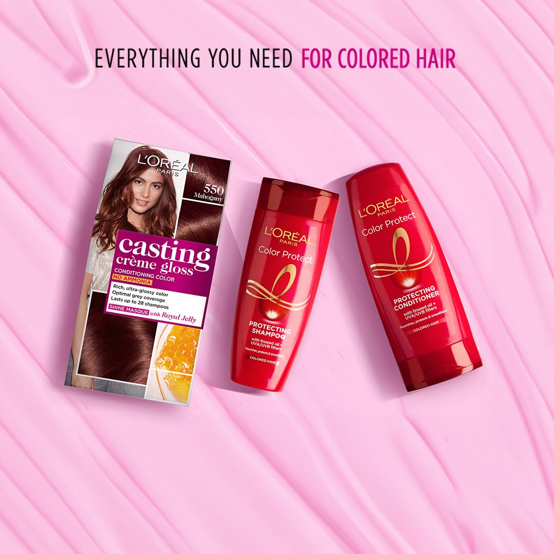 L'Oréal Paris Semi-Permanent Hair Colour, Ammonia-Free Formula & Honey-Infused Conditioner, Glossy Finish, Casting Crème Gloss, Darkest Brown 300, 87.5g+72ml – view 8
