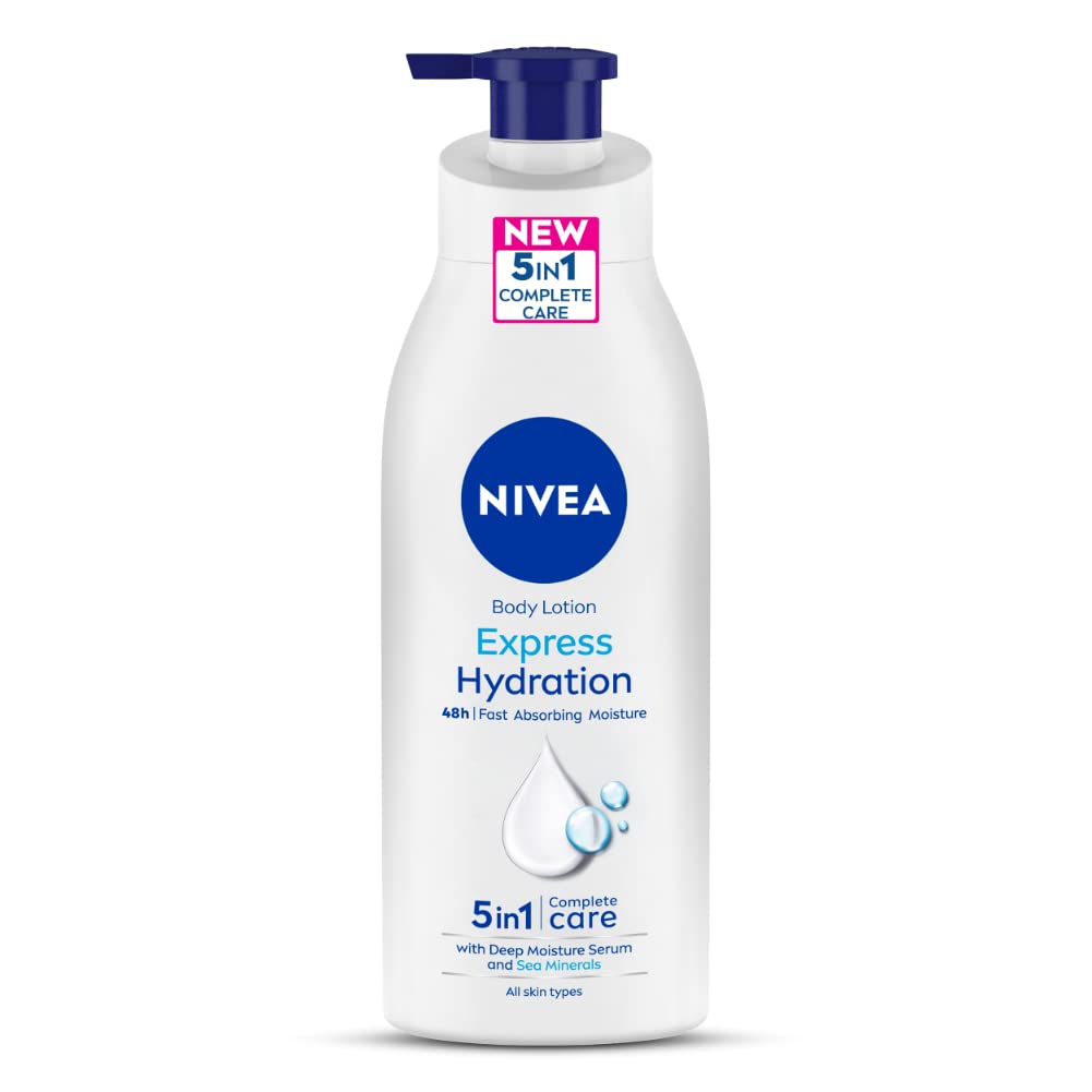 Front view of Nivea Express Hydration Body Lotion 400ml bottle