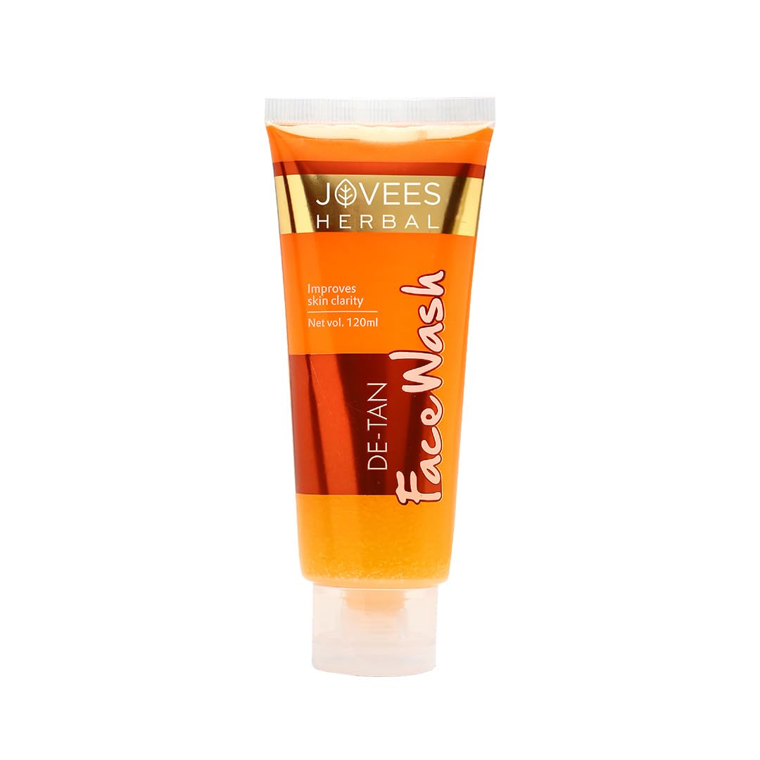 Jovees de-tan face wash gel tube with liquorice and bearberry