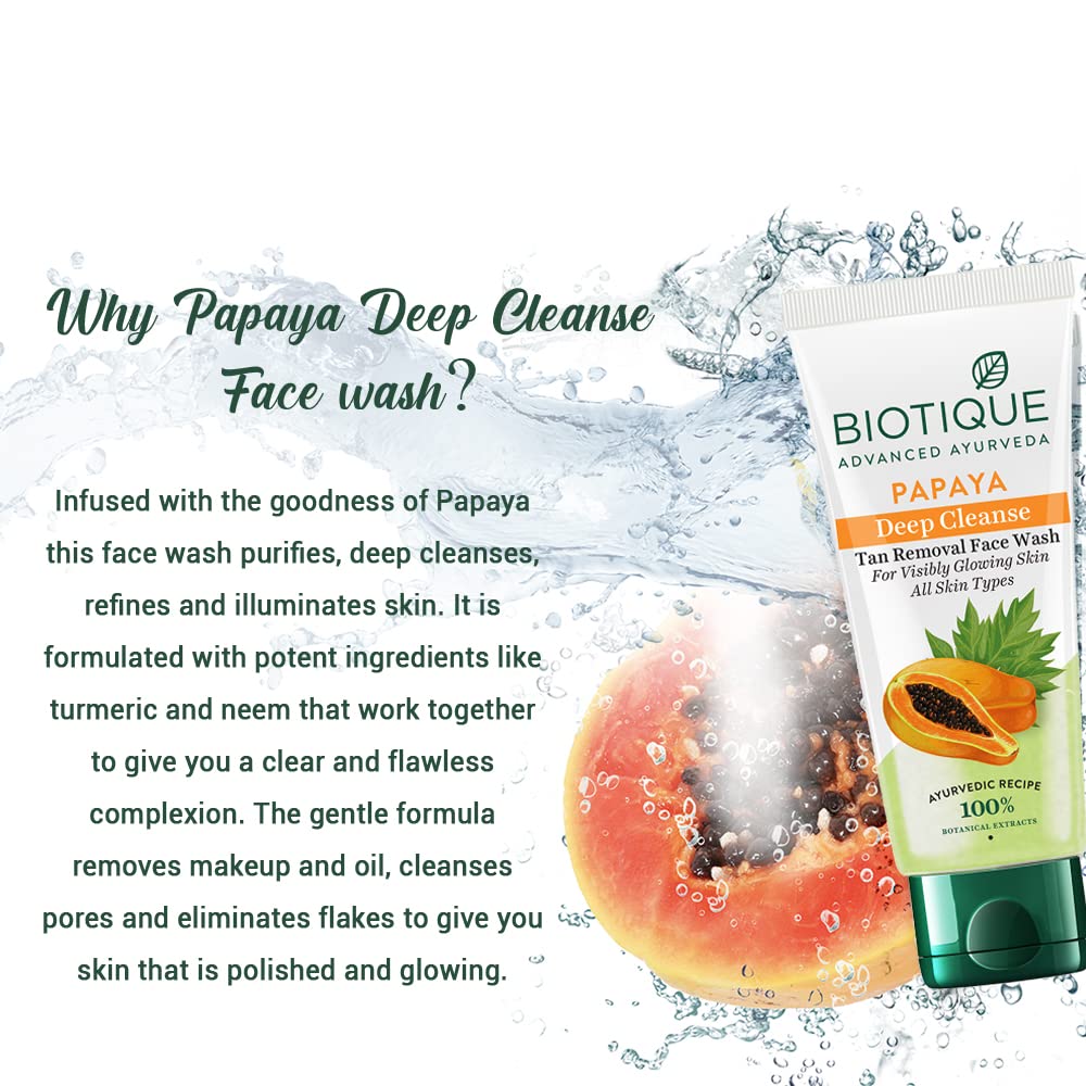 Biotique Papaya Deep Cleanse Face Wash – view 2