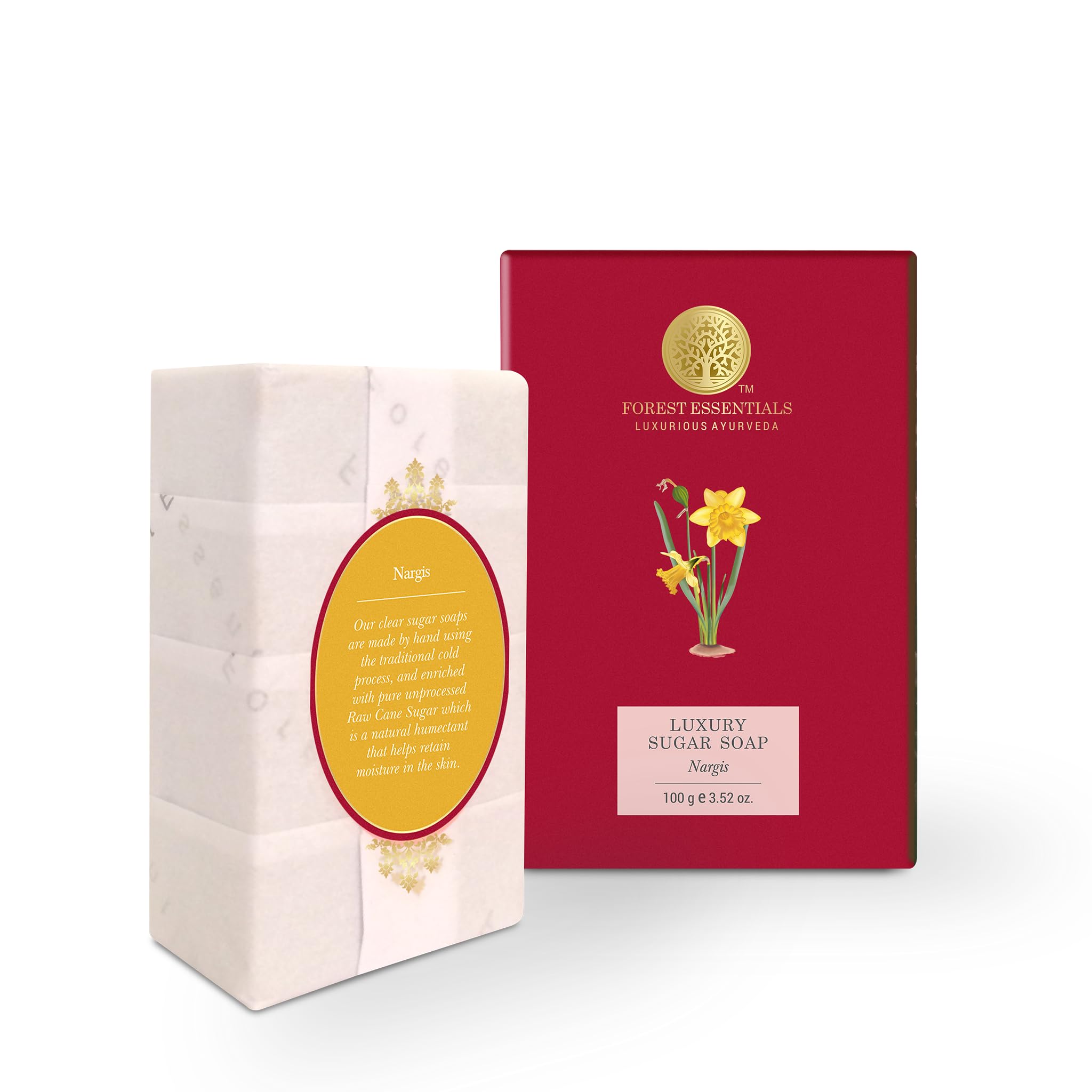 Forest Essentials Luxury Sugar Soap Nargis Ayurvedic Luxury Handmade Soap & Forest Essentials Luxury Sugar Soap Madurai Jasmine & Mogra Combo – view 3