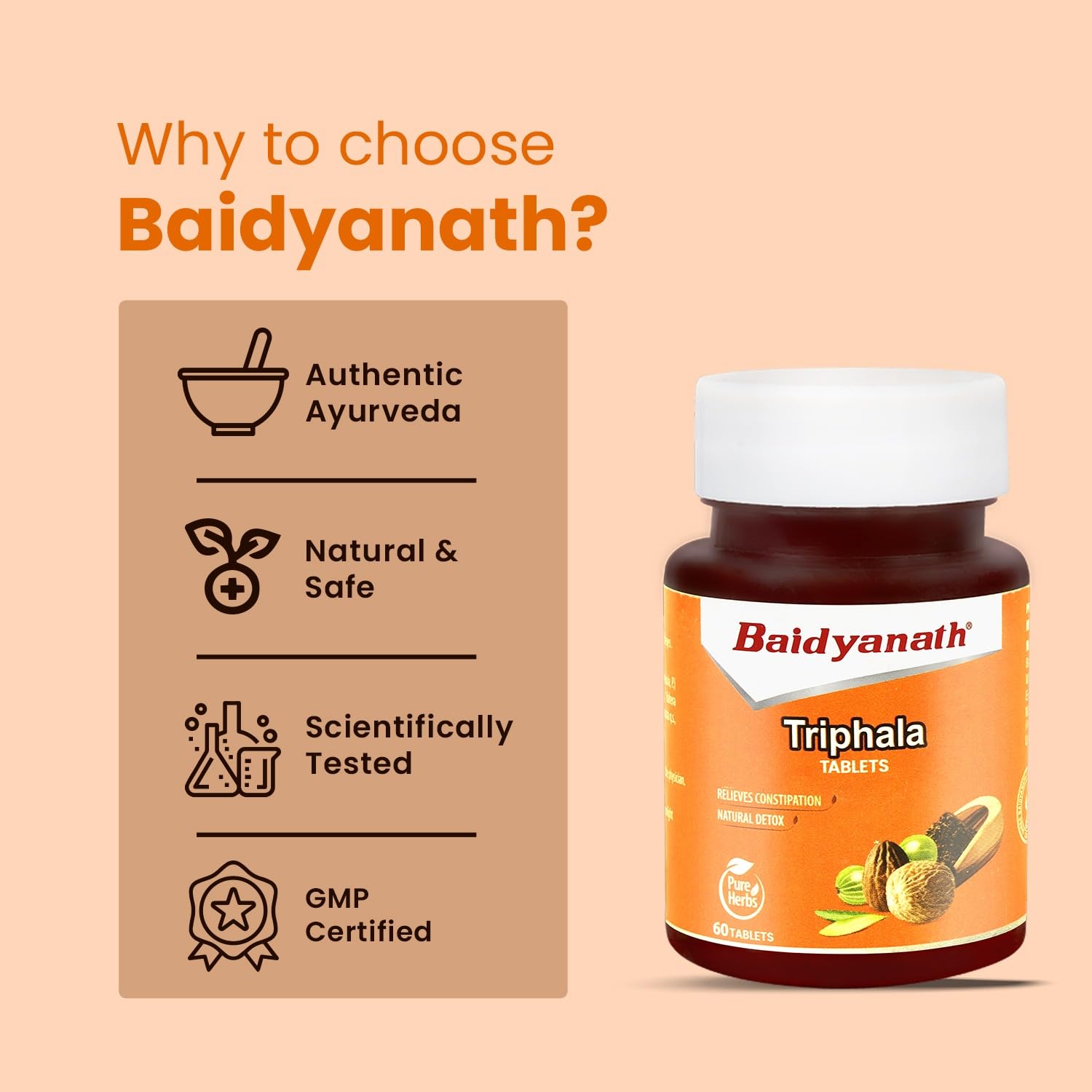 Baidyanath Triphala 60 Tablets- Supports Healthy Digestion – view 8