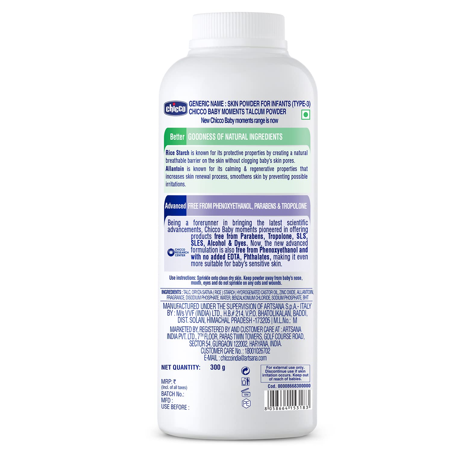 CHICCO BM TALCUM POWDER 300G – view 9