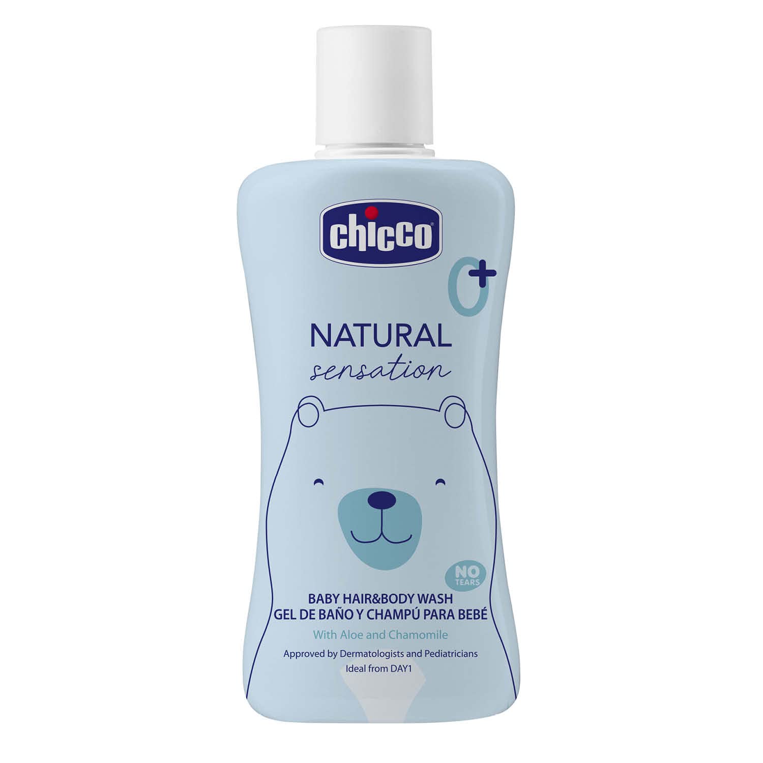 500ml baby hair and body cleanser bottle with aloe vera scent
