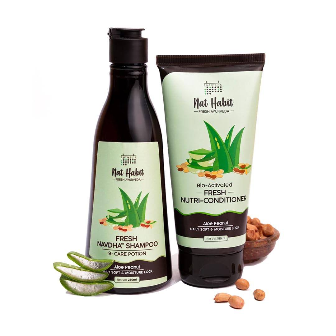 Nat Habit aloe peanut hair cleanser and conditioner duo