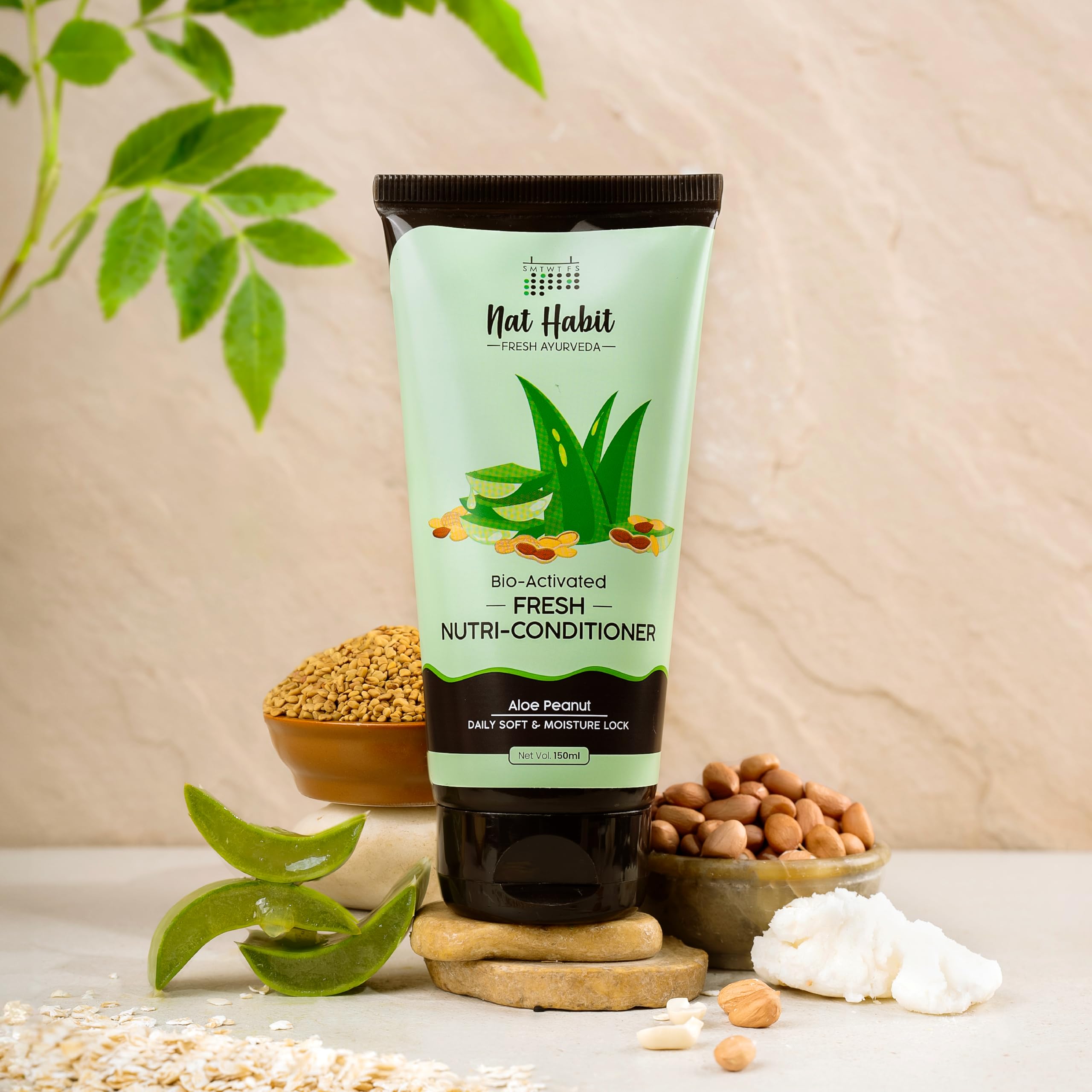 Nat Habit Aloe Peanut Shampoo & Conditioner Combo for Women & Men – view 2