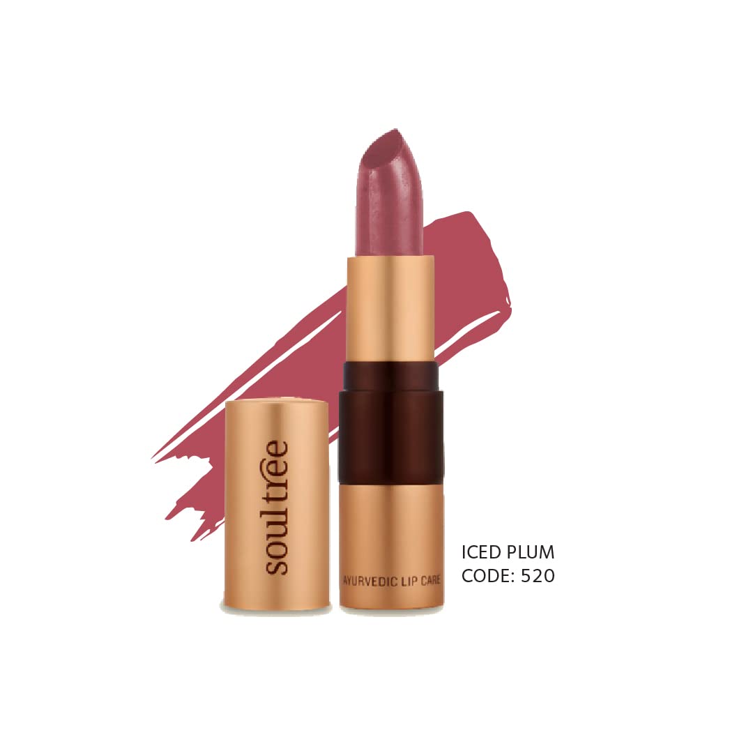 SoulTree Ayurvedic Lipstick - Colour Iced Plum 520, 4gm – view 2
