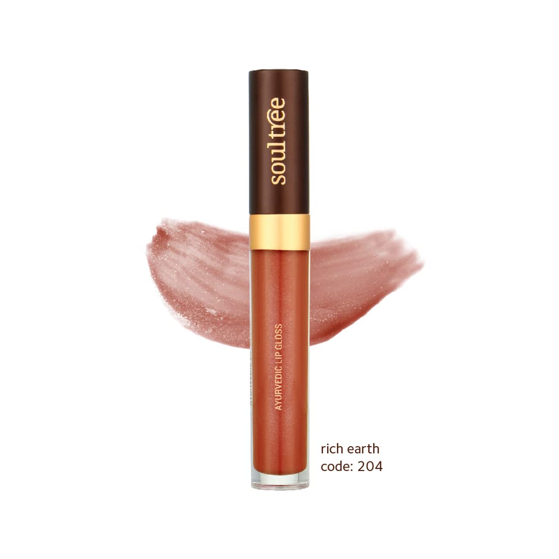 SoulTree Ayurvedic Lip Gloss - Rich Earth Colour(204), 5 g – view 2