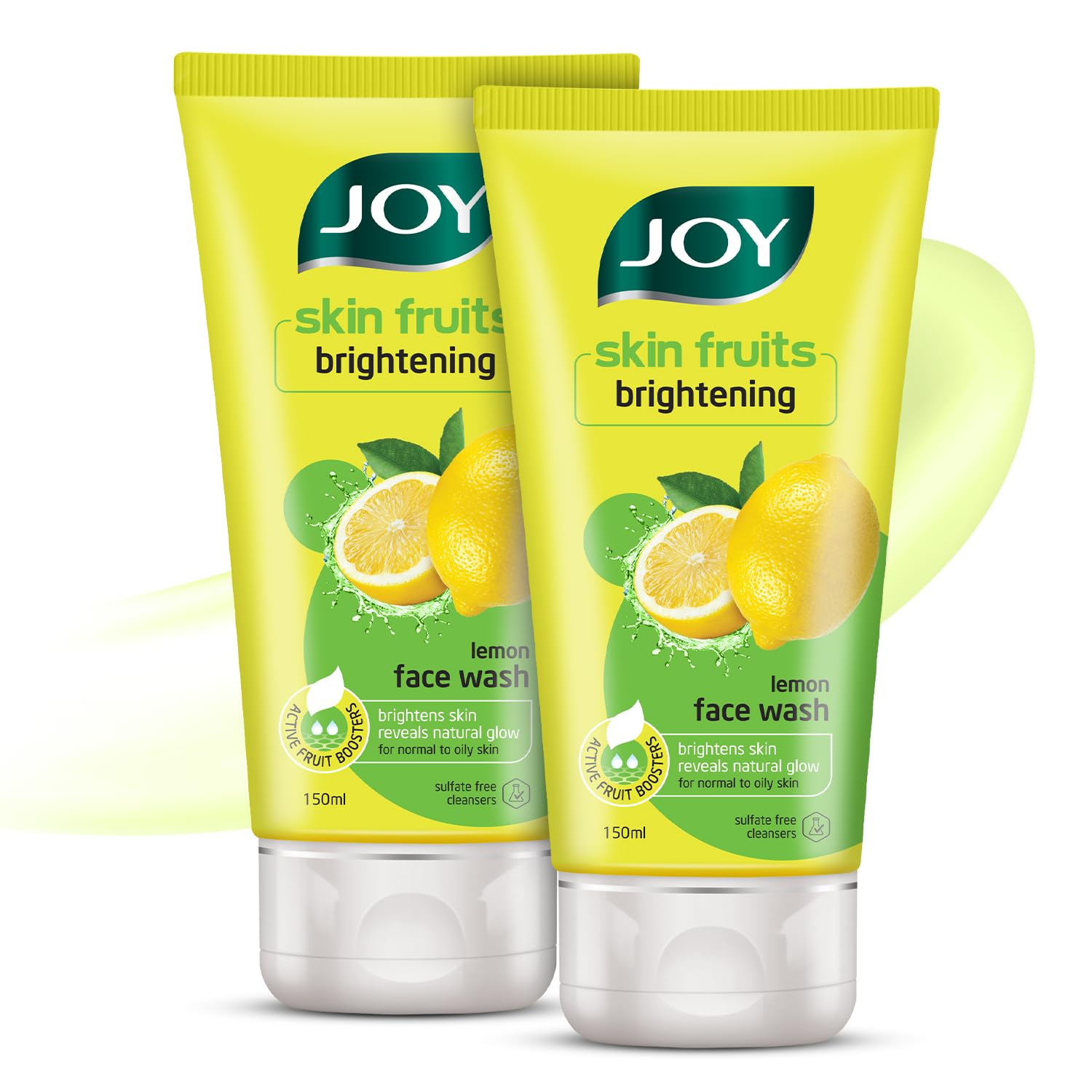 Two tubes of Joy Lemon Brightening Face Wash with Vitamin C