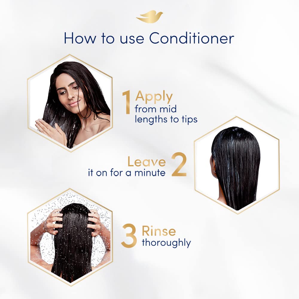 Dove Hair Therapy Breakage Repair Conditioner, No Parabens & Dyes, With Nutri-Lock Serum for Thicker Looking Hair, 380 ml – view 5