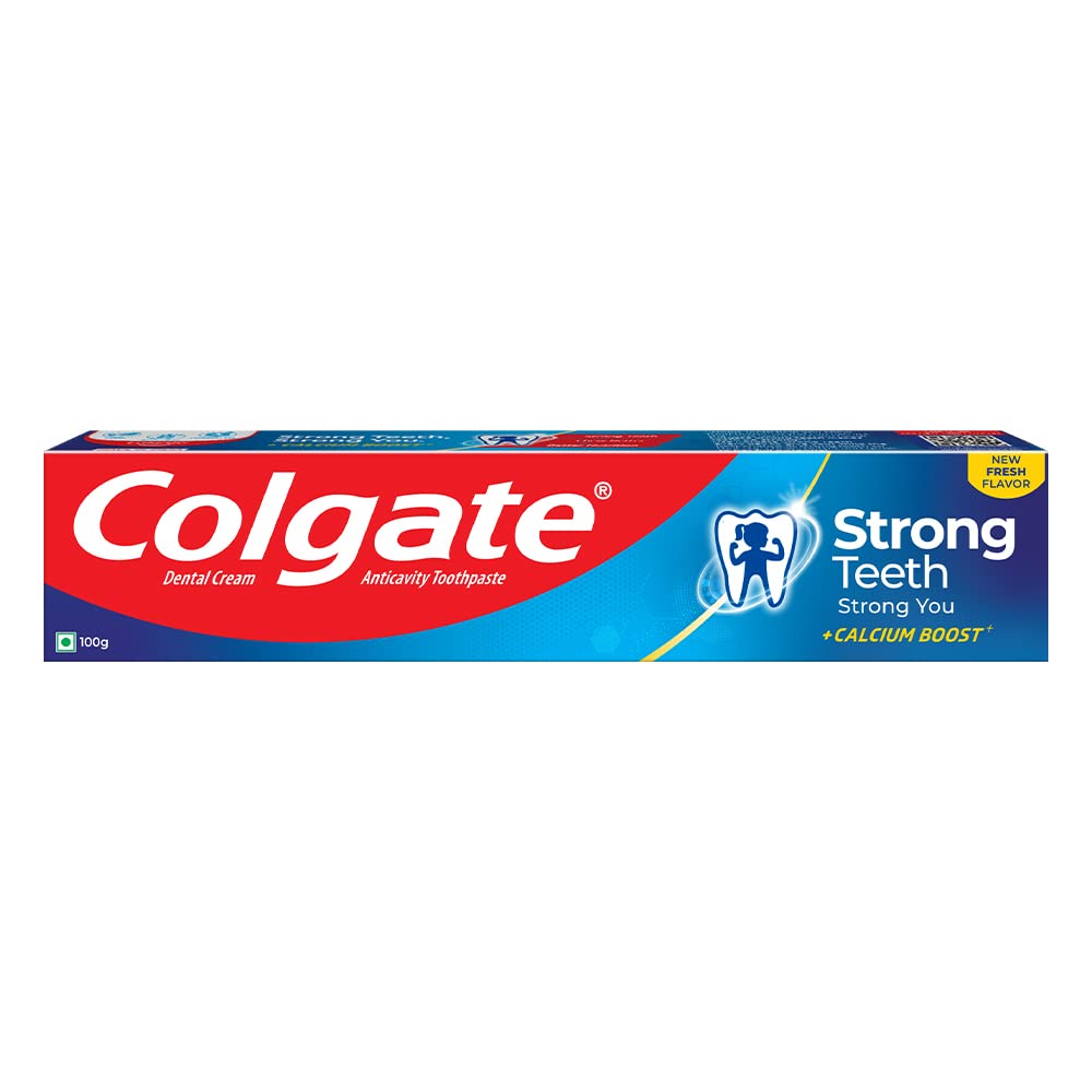 Colgate Strong Teeth anticavity toothpaste 100g tube front view
