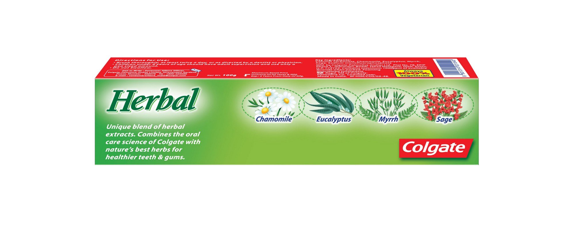 Colgate Toothpaste Herbal - 100 g (Natural) – view 3
