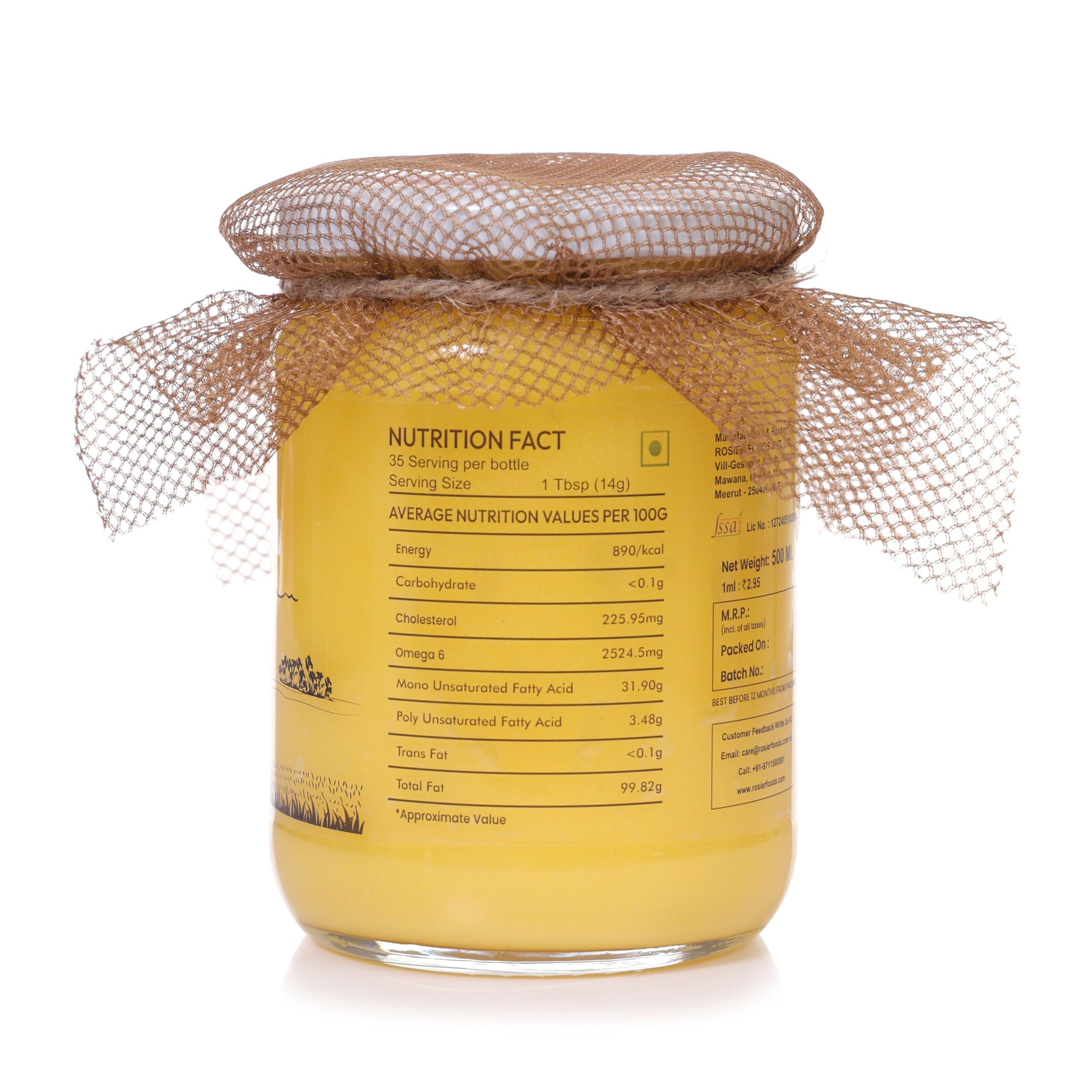 ROSIER A2 Gir Cow Ghee (500 ml) – view 5