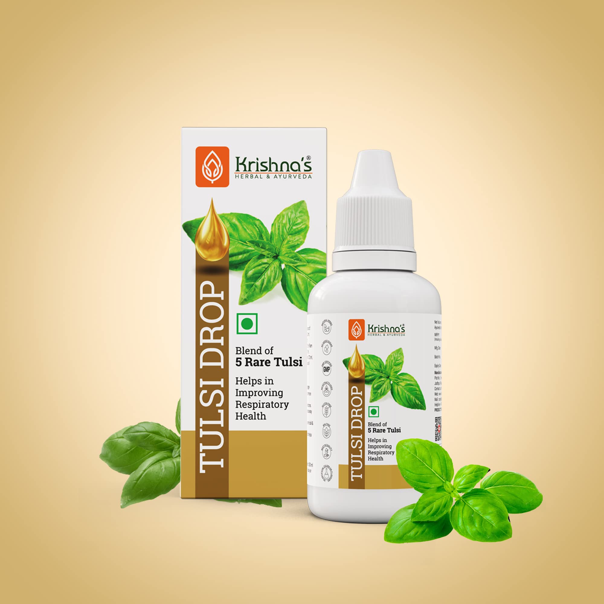 Krishna's Tulsi Drops 30 ml of 5 Rare Tulsi Drop for Natural Immunity Boosting – view 5