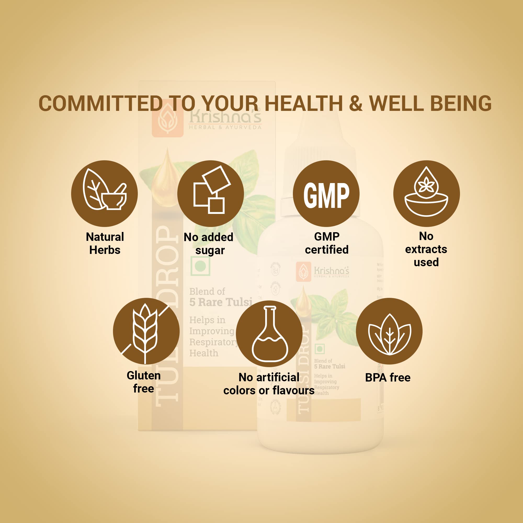 Krishna's Tulsi Drops 30 ml of 5 Rare Tulsi Drop for Natural Immunity Boosting – view 7