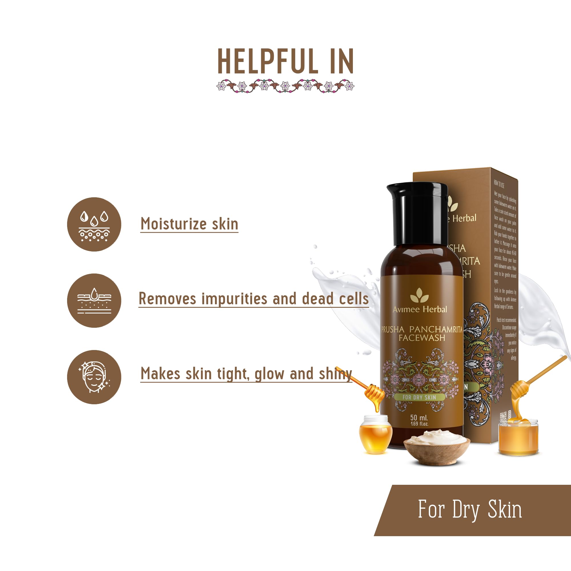 Avimee Herbal Prusha Panchamrita Face Wash – view 4