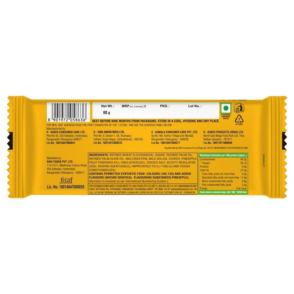 Dukes Waffy Pineapple Wafers 60 G – view 2