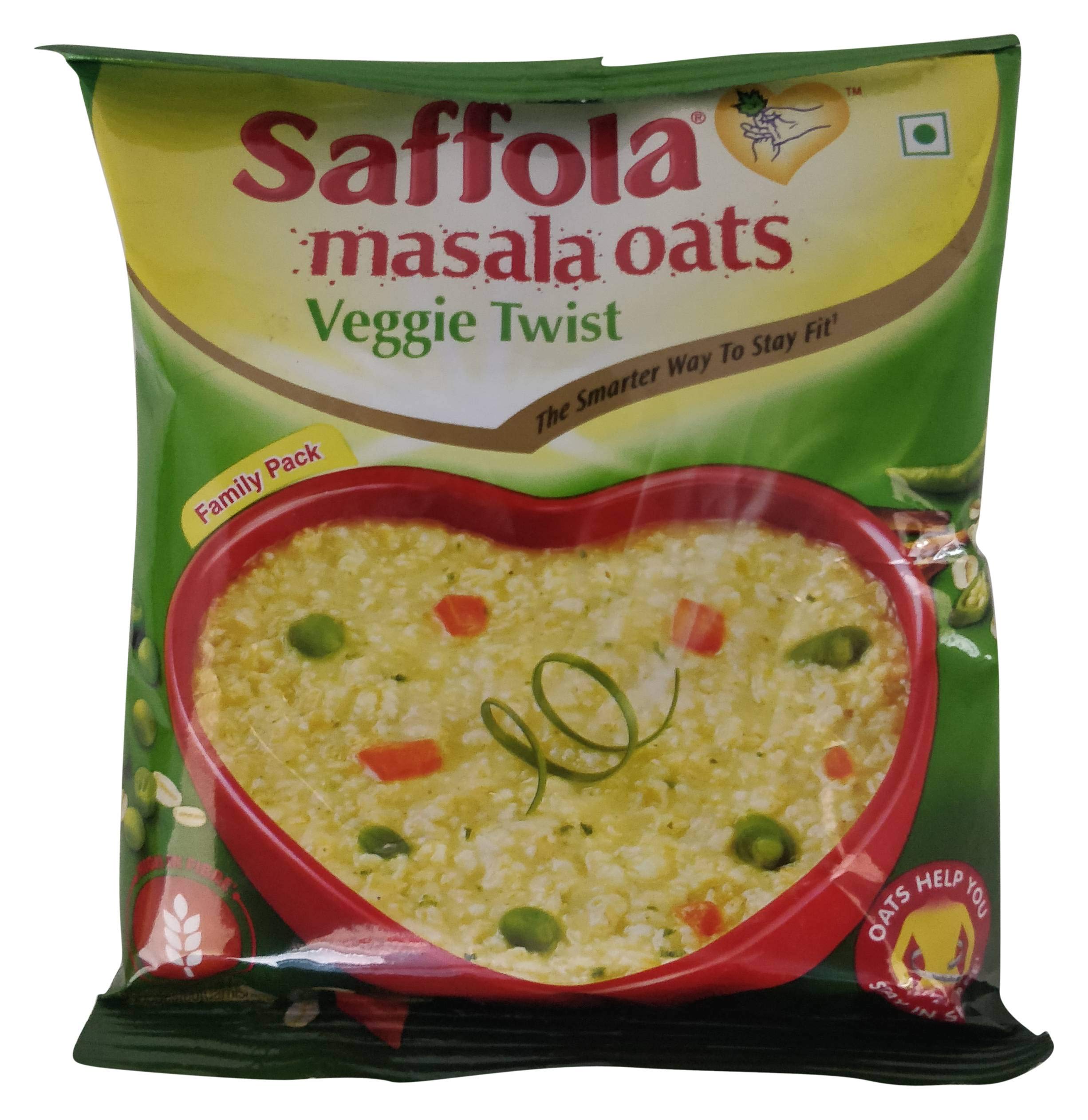 Saffola Masala Oats Veggie Twist 120 g single bag