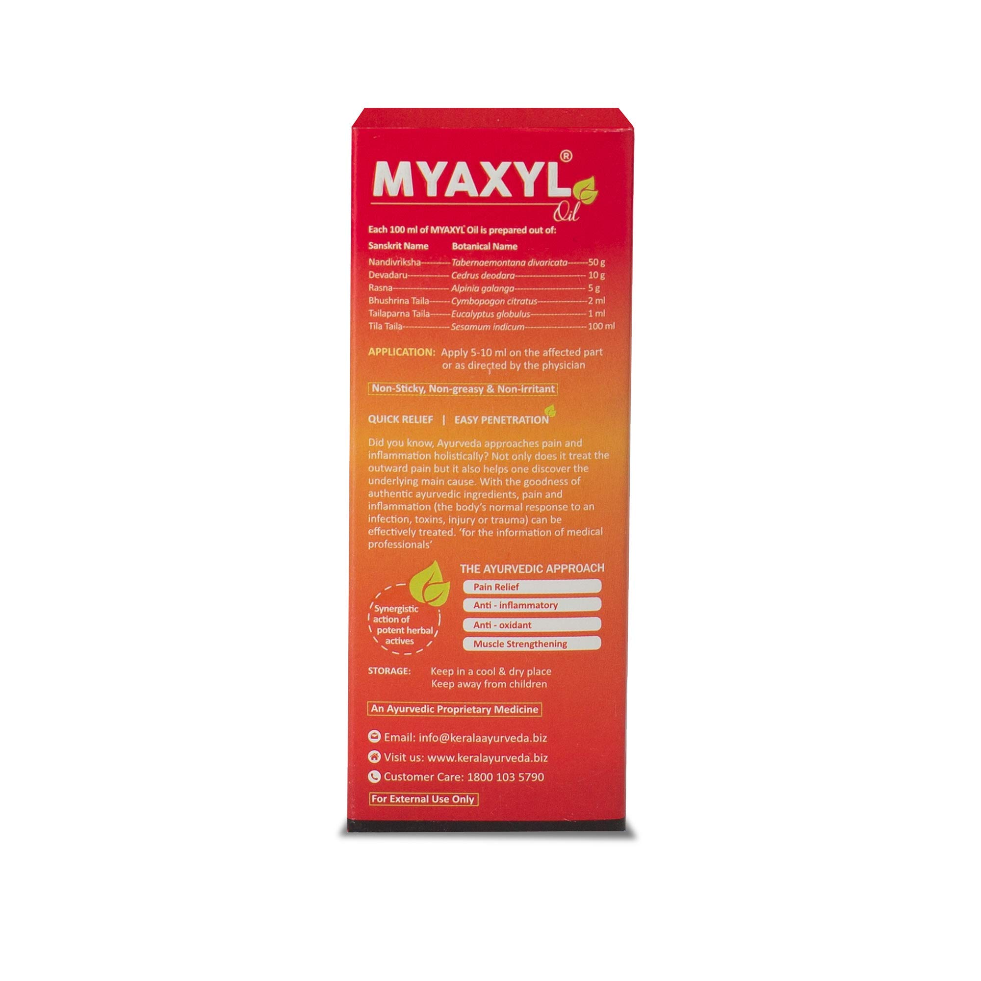 Kerala Ayurveda Myaxyl Ayurvedic Pain Relief Oil 60 ml – view 2