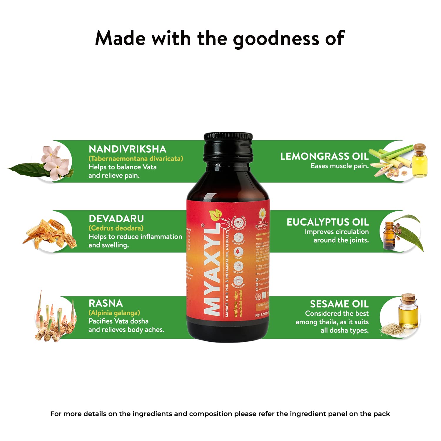 Kerala Ayurveda Myaxyl Ayurvedic Pain Relief Oil 60 ml – view 8