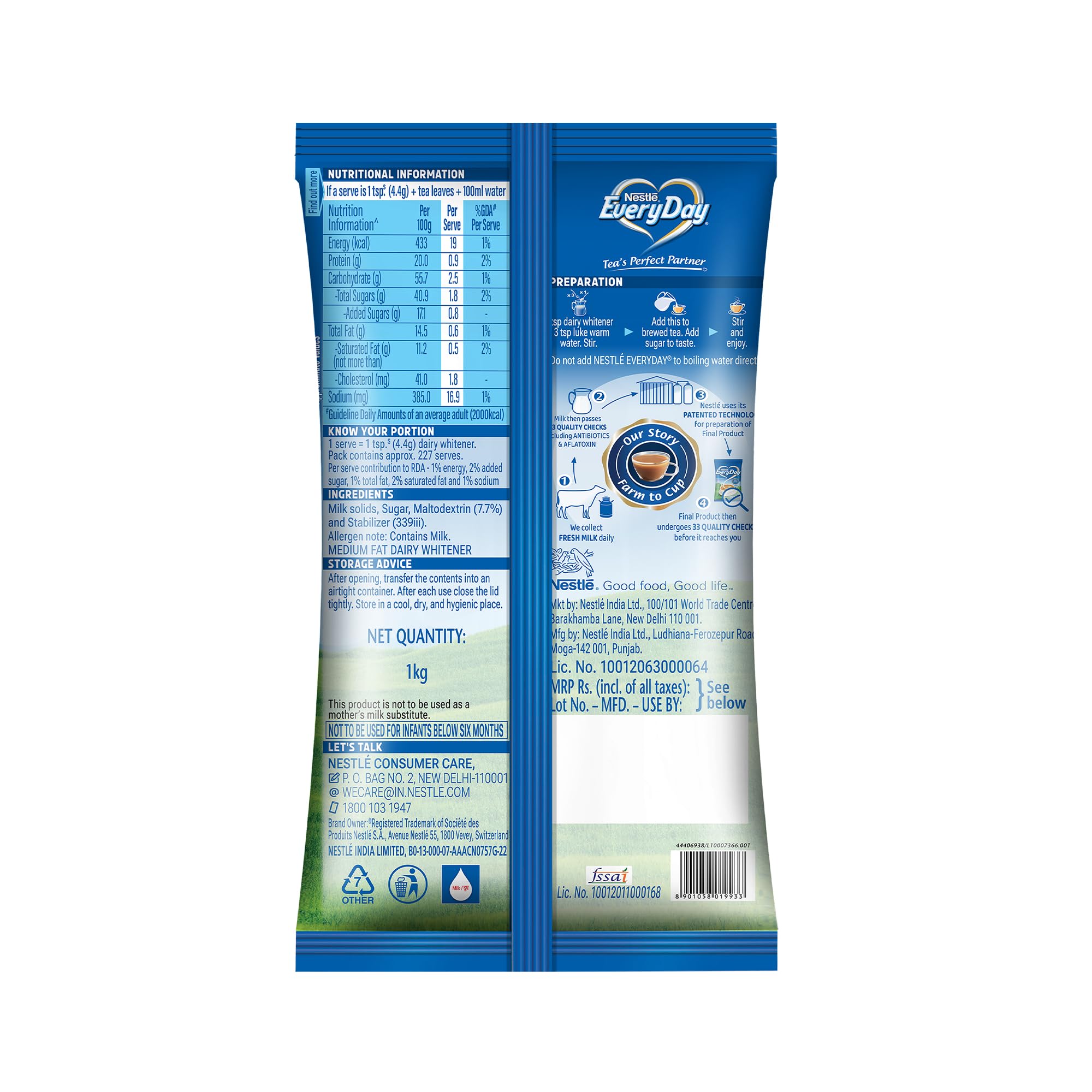 EveryDay Dairy Whitener by Nestle, 1kg, Pouch – view 2