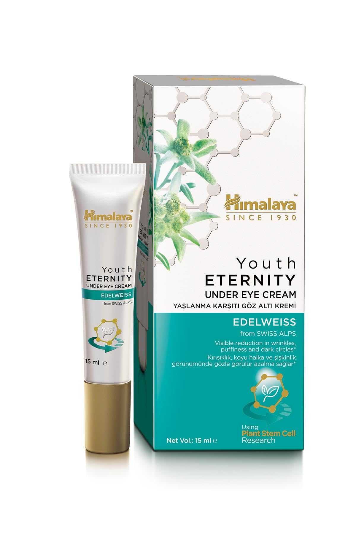 Himalaya Youth Eternity Under eye cream for Women with Edelweiss, glycerin & anti-oxidants for instant hydration – view 2