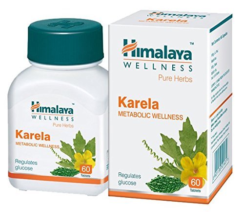 Six bottles of Himalaya Karela tablets for adults