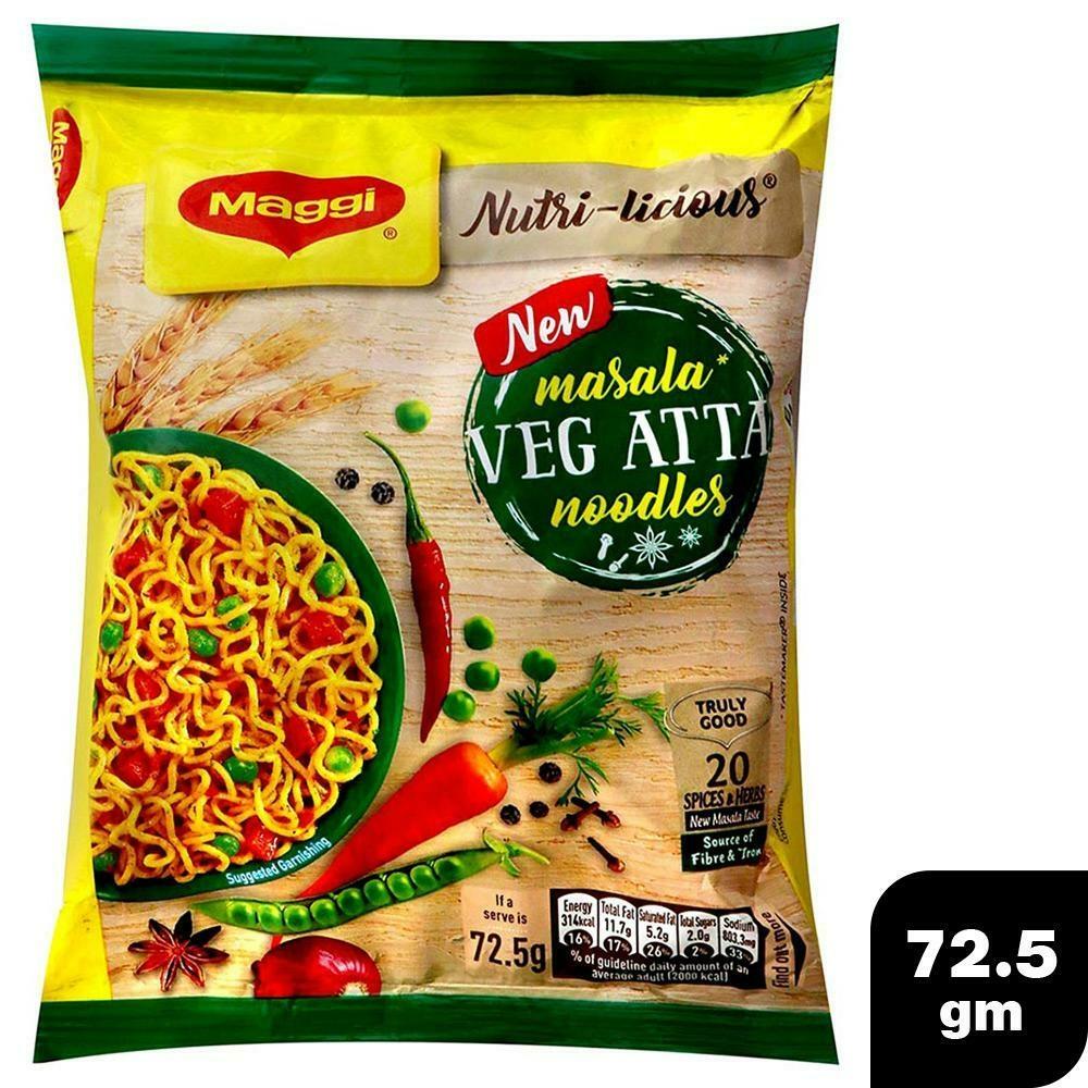 Maggi Nutri-Licious Masala Instant Veg Atta Noodles 72.5 G – view 1