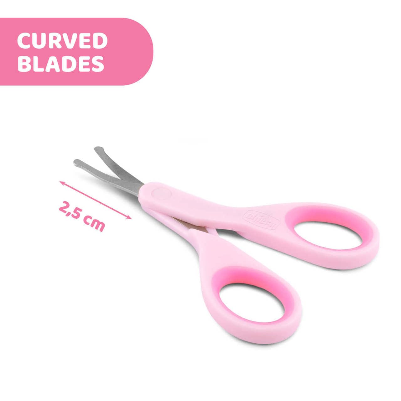 Chicco Baby Nail Scissor with Rounded Blade Ends for Safety, Easy Grip Handle, Grooming Accessory for Newborn Babies 0m+ (Pink) – view 3