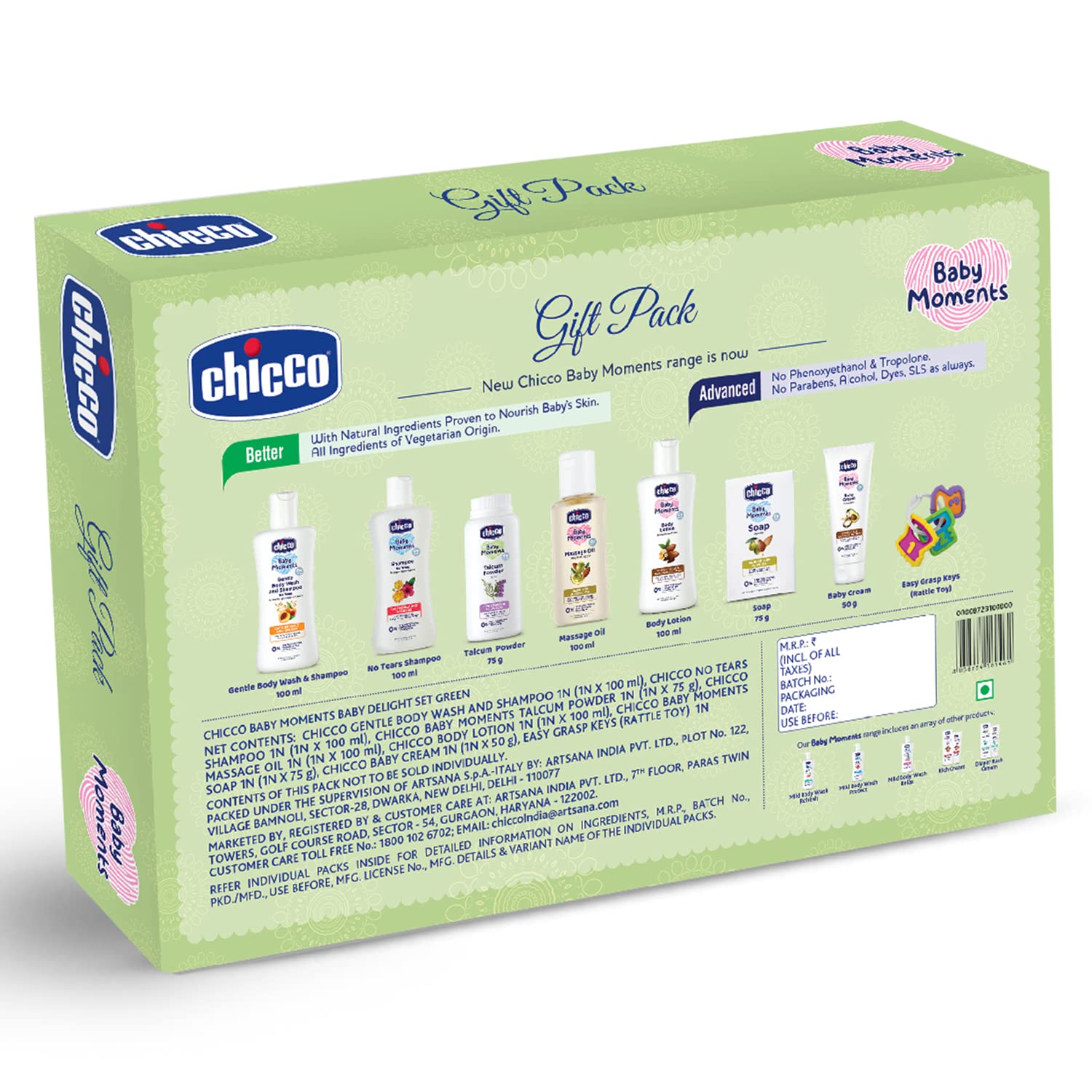 Chicco Baby Moments Delight Set Green, Gift Set for Babies, 0m+ – view 7