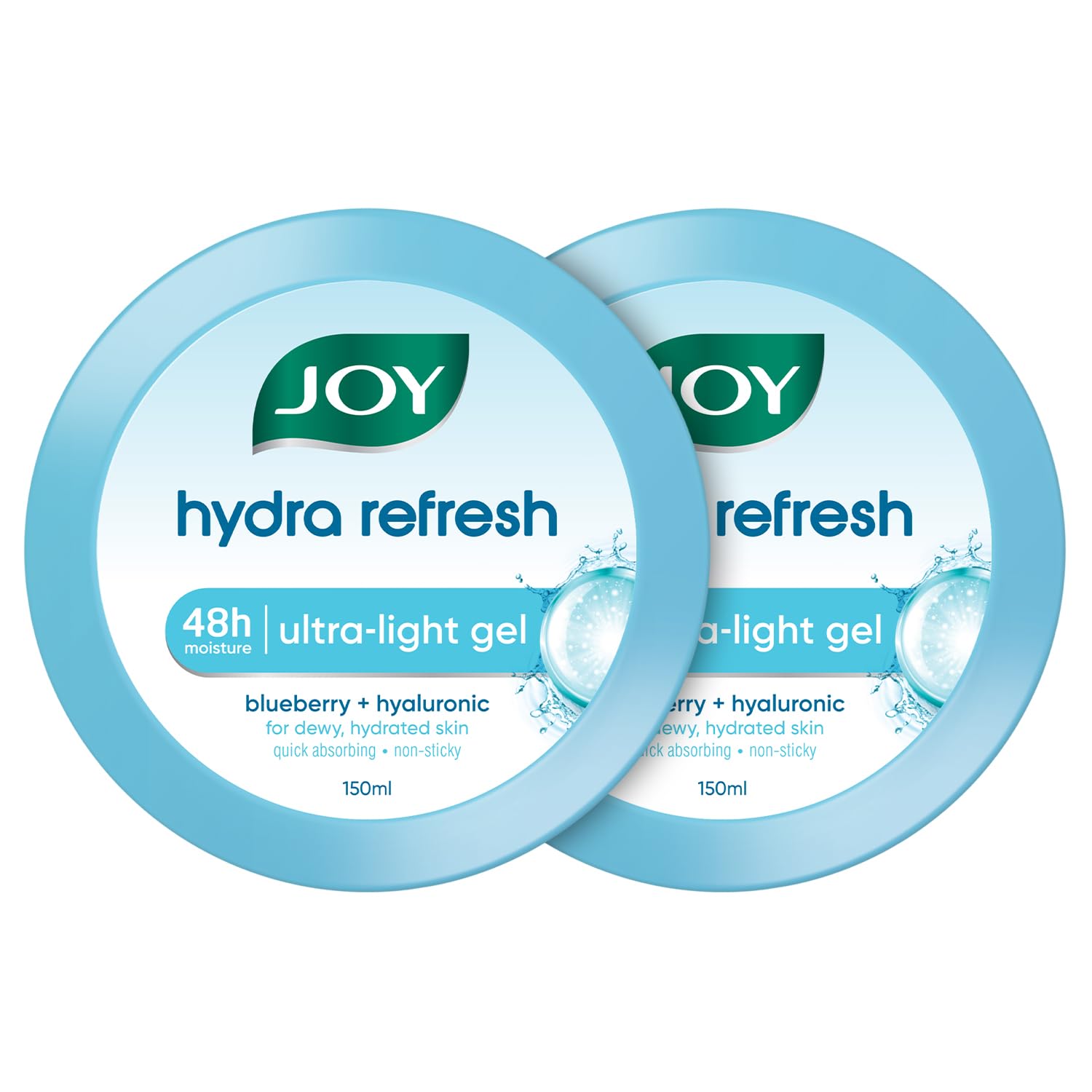 Twin pack of Joy Hydra Refresh gel moisturizer jars