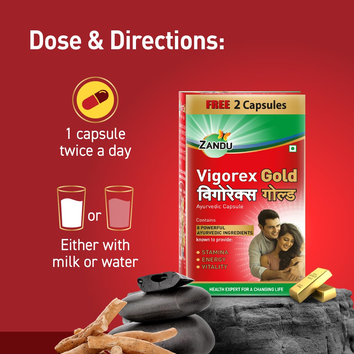 Zandu Vigorex Gold Ayurvedic Daily Energizer - Pack of 20 Capsules – view 7
