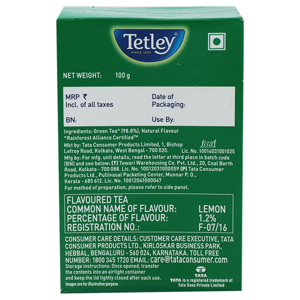 Tetley Long Leaf With Lemon Natural Green Tea 100 G – view 2