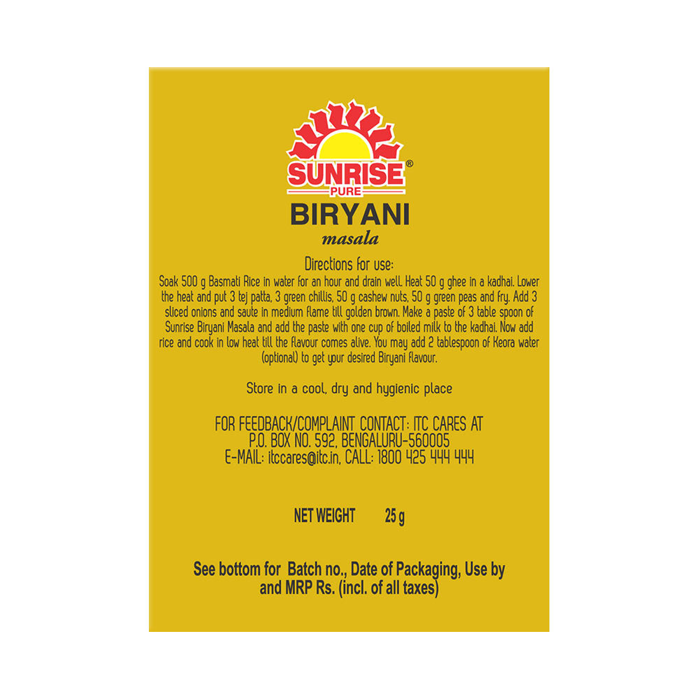 West Bengal Sunrise Biryani Masala-25gm – view 5