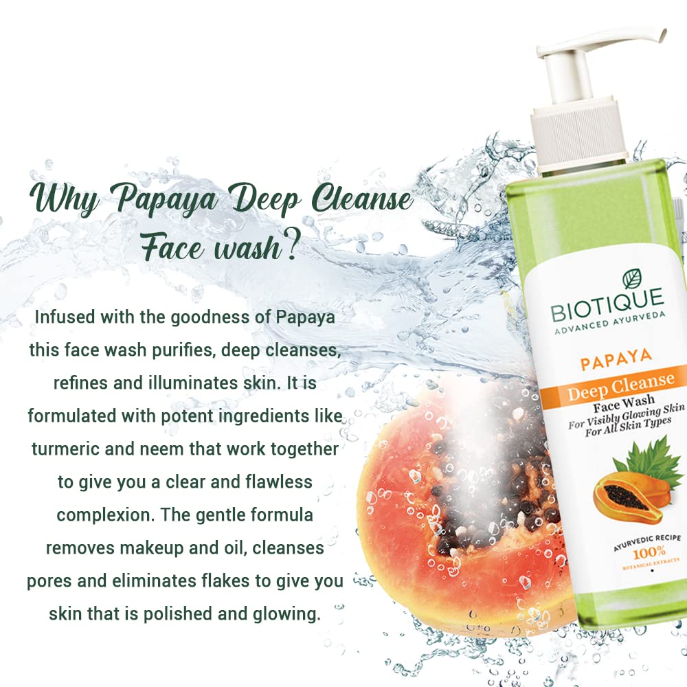Biotique Papaya Deep Cleanse Face Wash – view 5