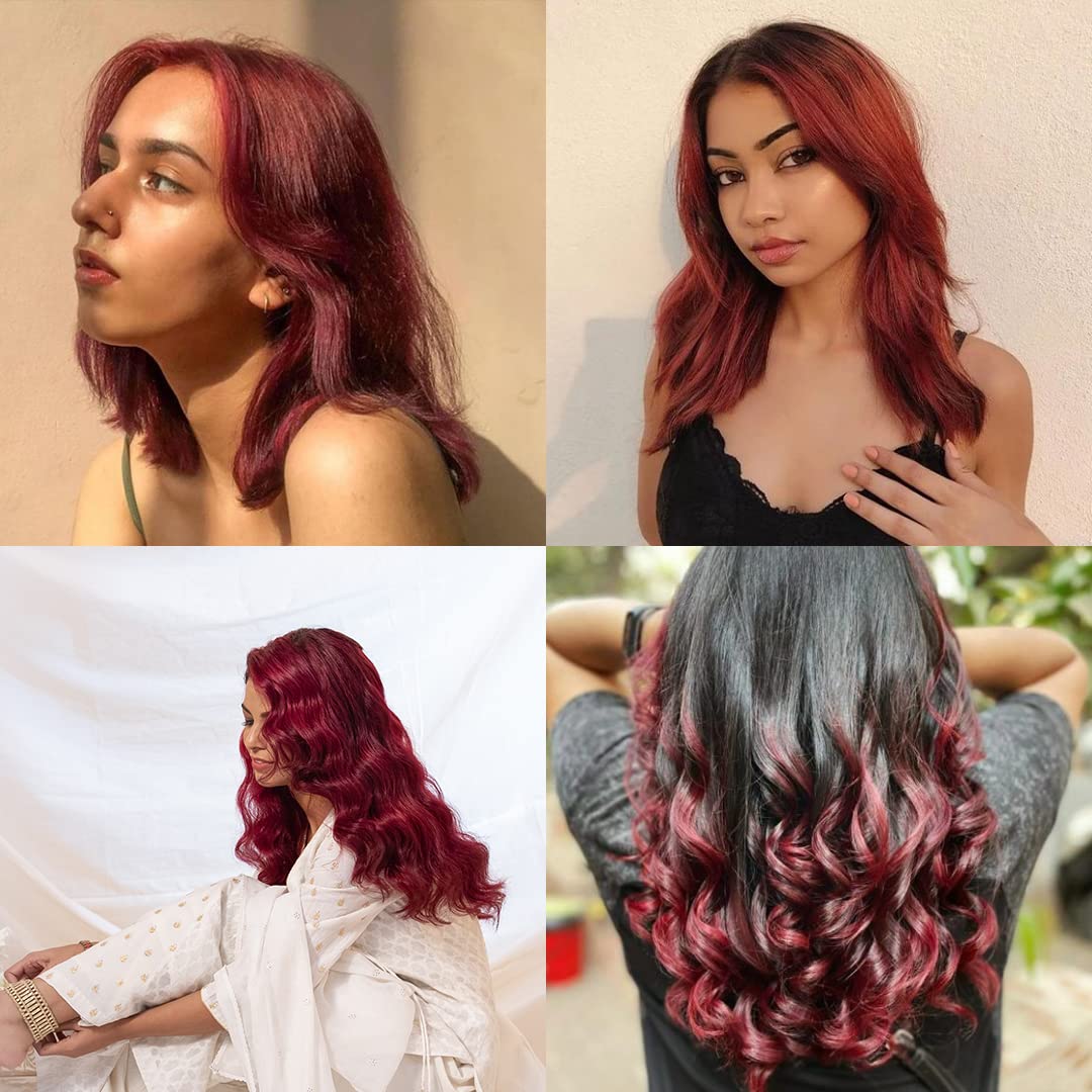 Paradyes Semi-permanent Ruby Wine DIY Conditioner Based Hair Colour infused with Aloe-vera, Bhringaraj, Brahmi, Almonds & Amla 120 gm – view 2