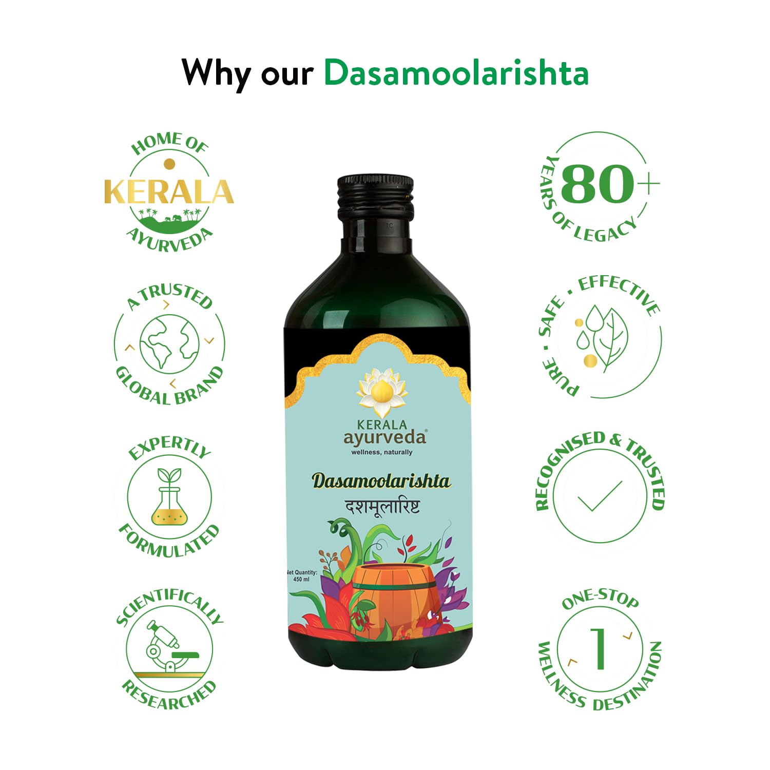 Kerala Ayurveda Dasamoolarishta 450 ml – view 5
