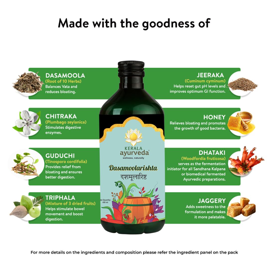 Kerala Ayurveda Dasamoolarishta 450 ml – view 6