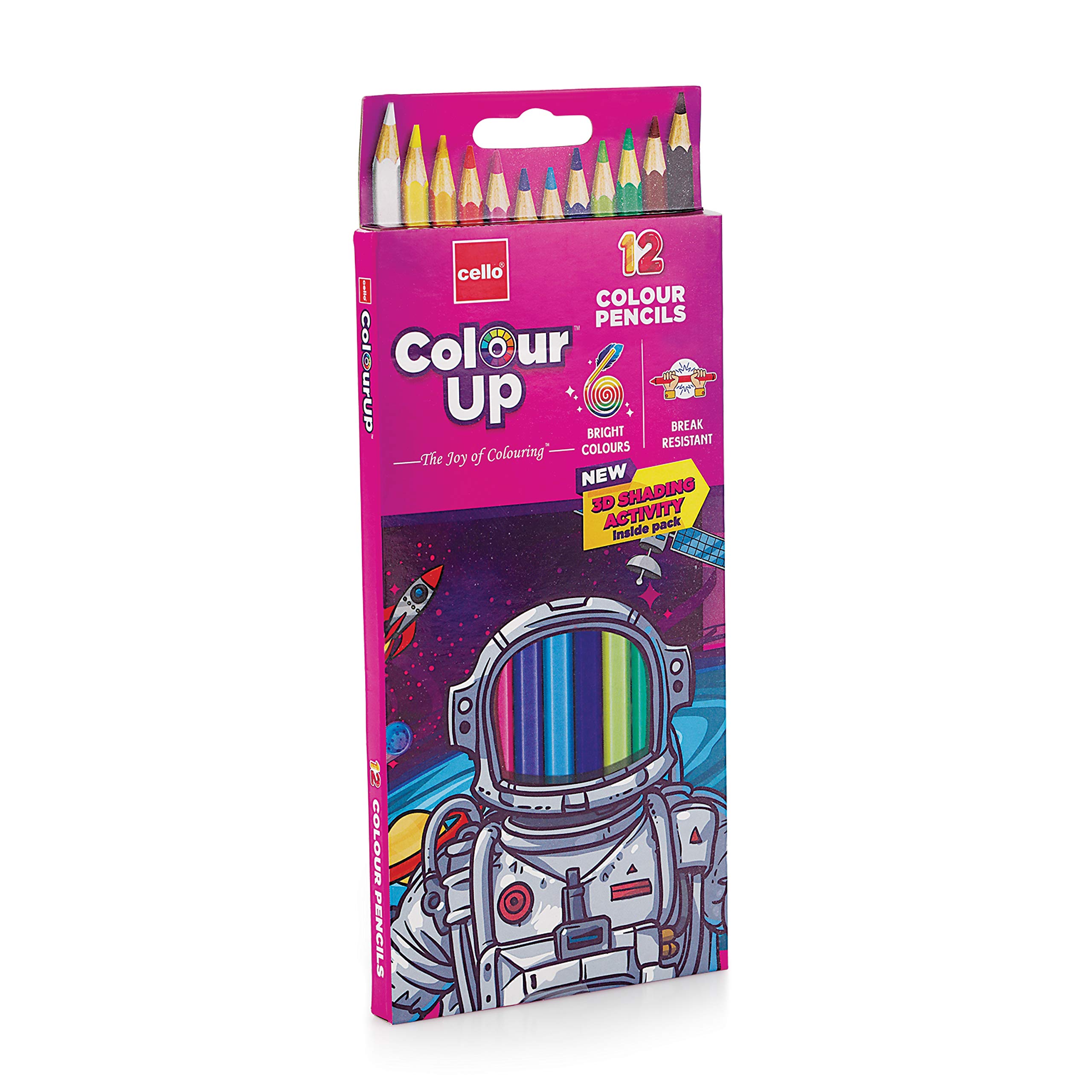 Cello ColourUp 12-color pencil set in adventure-themed box
