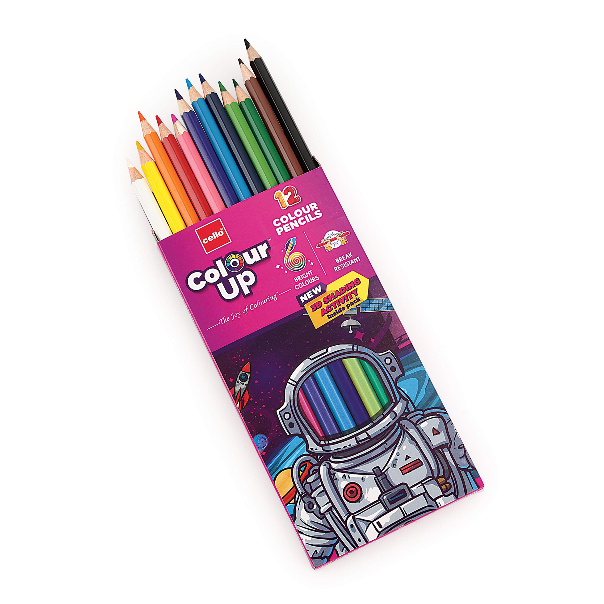 Cello ColourUp Colour Pencil Set -Pack of 12, Bright and Strong Pencil colours, Non toxic colouring range, Safe colours for children – view 2