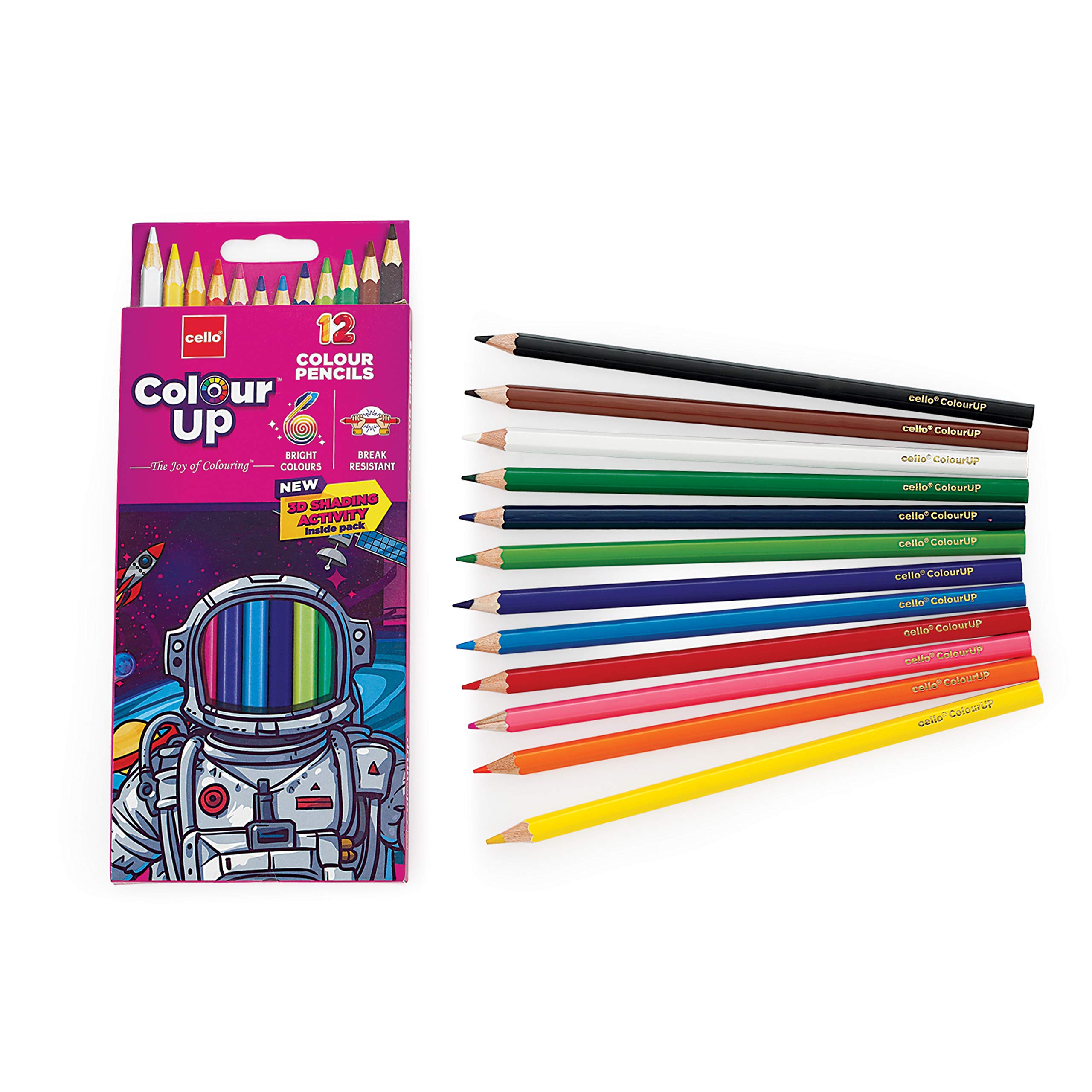 Cello ColourUp Colour Pencil Set -Pack of 12, Bright and Strong Pencil colours, Non toxic colouring range, Safe colours for children – view 4