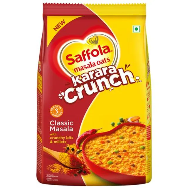 Saffola Masala Oats - Karara Crunch, Classic Masala, Tasty Recipe, 500 g – view 1