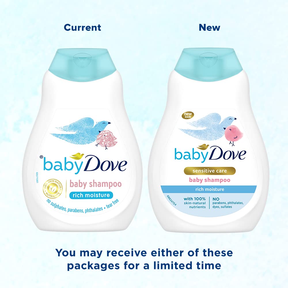Baby Dove Shampoo 200 ml, Mild No Tears Rich Moisture Baby Shampoo for kids, Gentle Care for Baby's Soft Hair - No sulphate, no Paraben shampoo – view 7