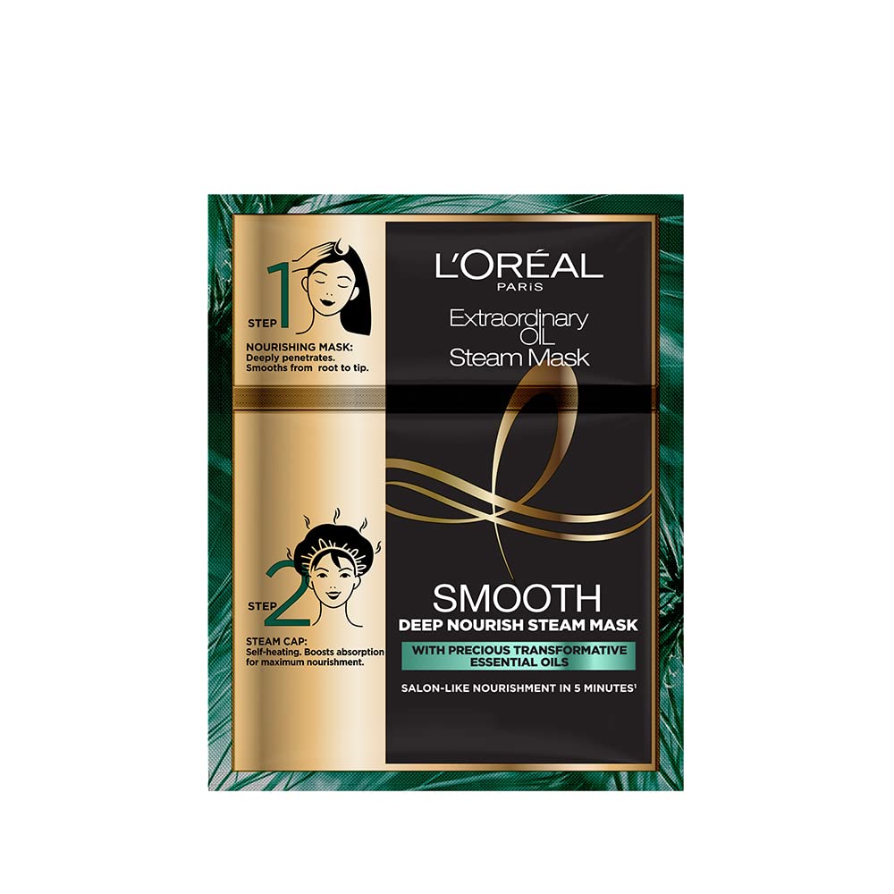 Paraben-free steam hair mask pack with deep conditioner and cap