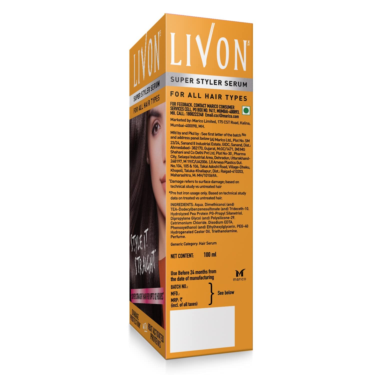 Livon Super Styler Serum for Women & Men for Hair Straightening,100 ml – view 9